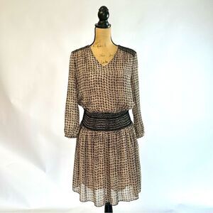 Anthropologie Vanessa Virginia Daytripper Dress Fully Lined Smocked Waist Sz Xs